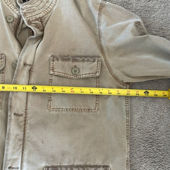 Converse All Star Tan Military Jacket Men’s M Streetwear Full Zip Canvas Coat - Picture 11 of 14